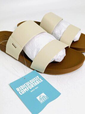 Reef Cushion Vista Slide Sandals Women’s 8.5 Vintage Ultra Soft Comfort